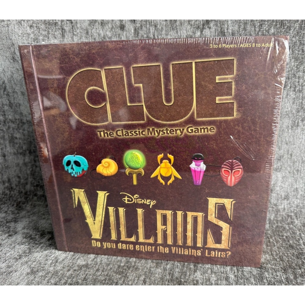 Disney Villains Clue Board Game USAOPOLY Theme Park Edition New Sealed 2020